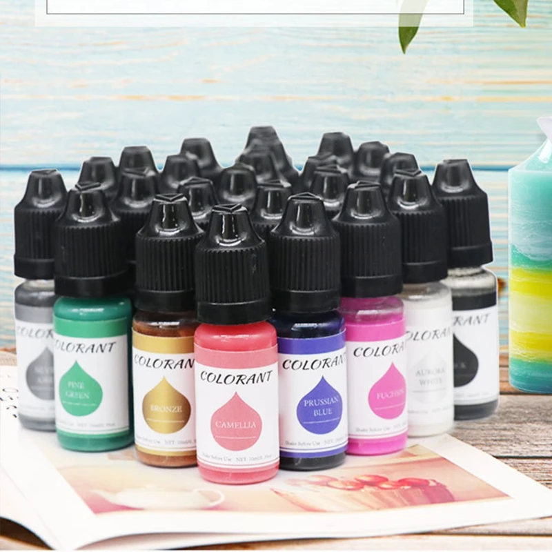 

24 Colors UV Epoxy Resin Colorant Ink Pigment Liquid Coloring Dye DIY Art Crafts Decorations Jewelry Pendant Handicrafts Making