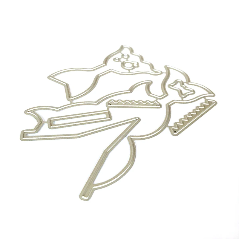 Акулий галстук штампы для скрапбукинга металлические с большим бантом животные