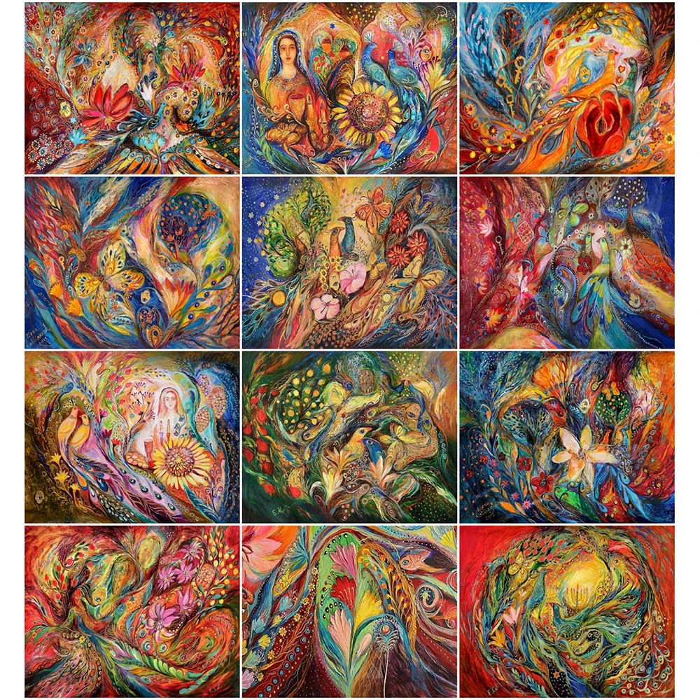 

AZQSD DIY Coloring By Numbers Animal Handmade Gift Painting By Numbers Peacock Picture For Living Room Home Decoration