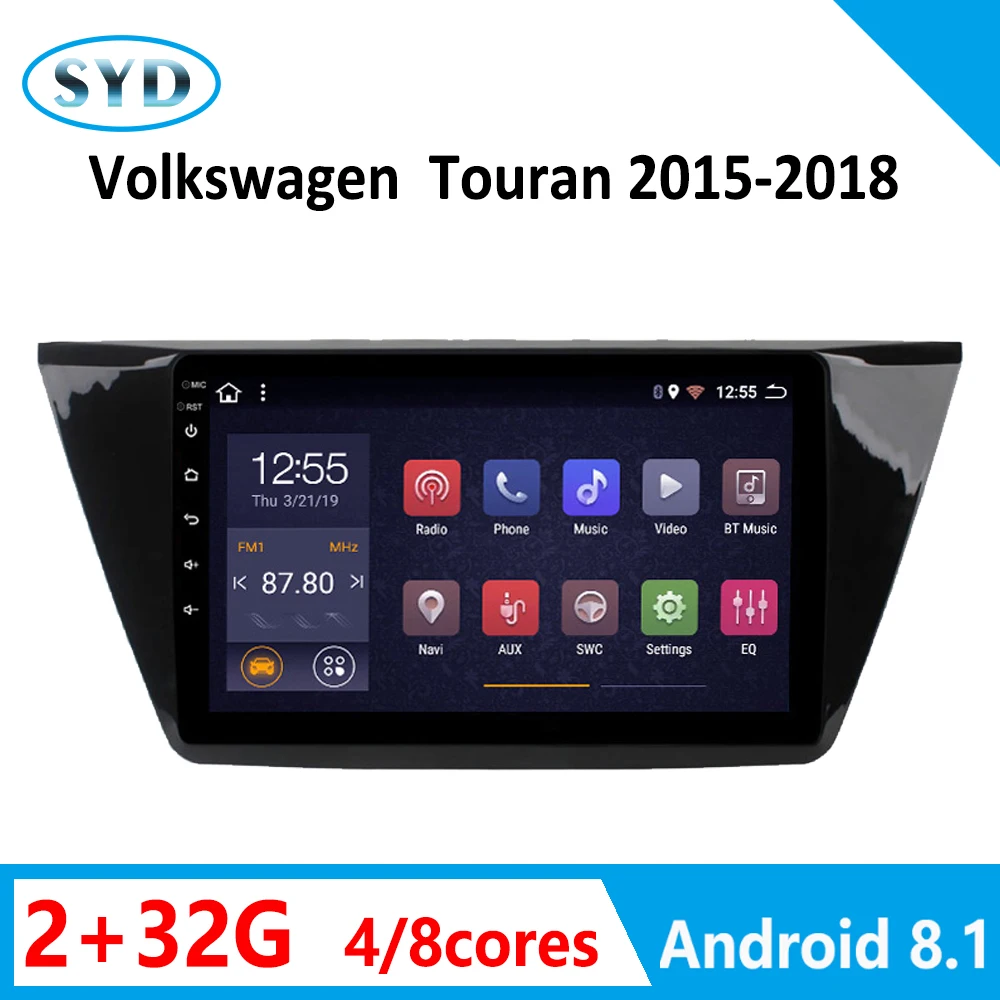 Android Автомагнитола для Volkswagen Touran DVD мультимедиа 2015 2016 2017 2018 Авторадио 1din стерео atoto