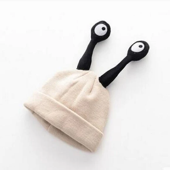 Детская модная популярная шапка с двумя антеннами Теплая милая детская рисунком