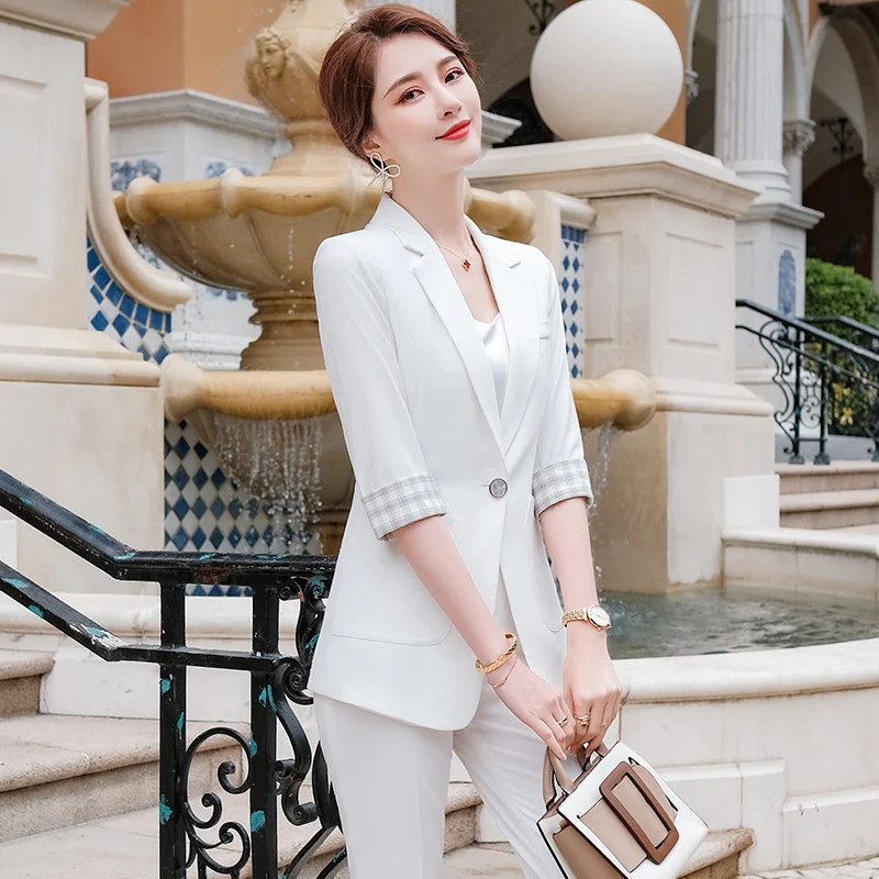 Женский элегантный зеленый деловой костюм дизайнерские брючные костюмы с