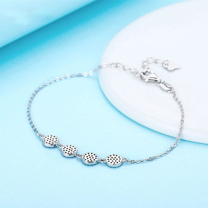 Женский браслет из серебра 2019 пробы с фианитами|Кольца| |