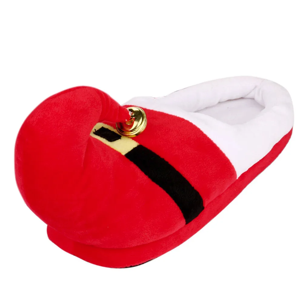 

Unisex Plush Cotton Home Slippers Winter Warm Indoor Christmas Slippers Shoes Fur Home Shoe Female Girl Nonslip House Slippers