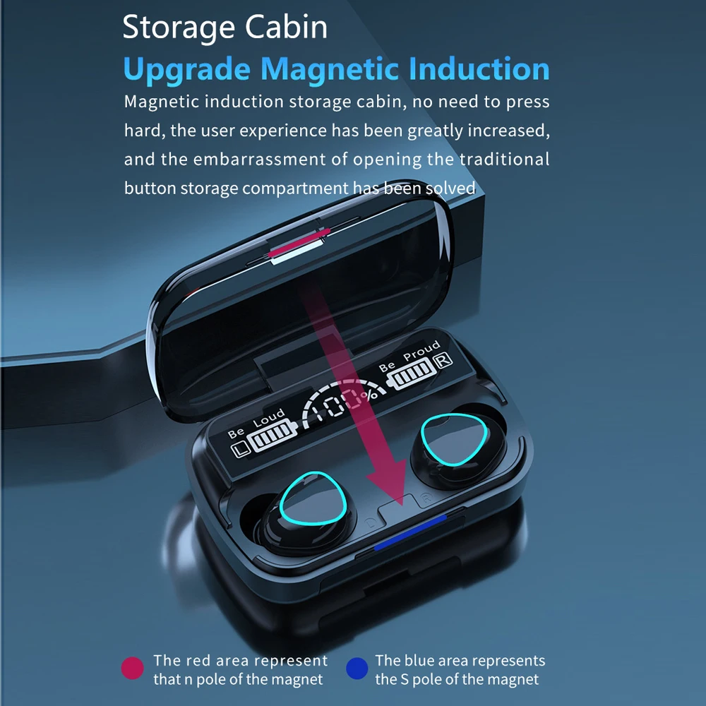 

M10 Wireless TWS Binaural In-ear Mini Touch Sports Bluetooth Headset Use CVC8 0 and DSP Dual Noise Reduction Technology
