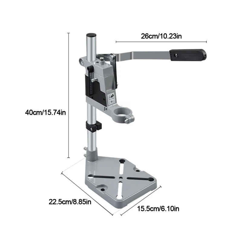 

Multifunctional Electric Drill Bracket Auxiliary Bracket Mini Bench Drill Holder 90 Degree Free Rotation Universal