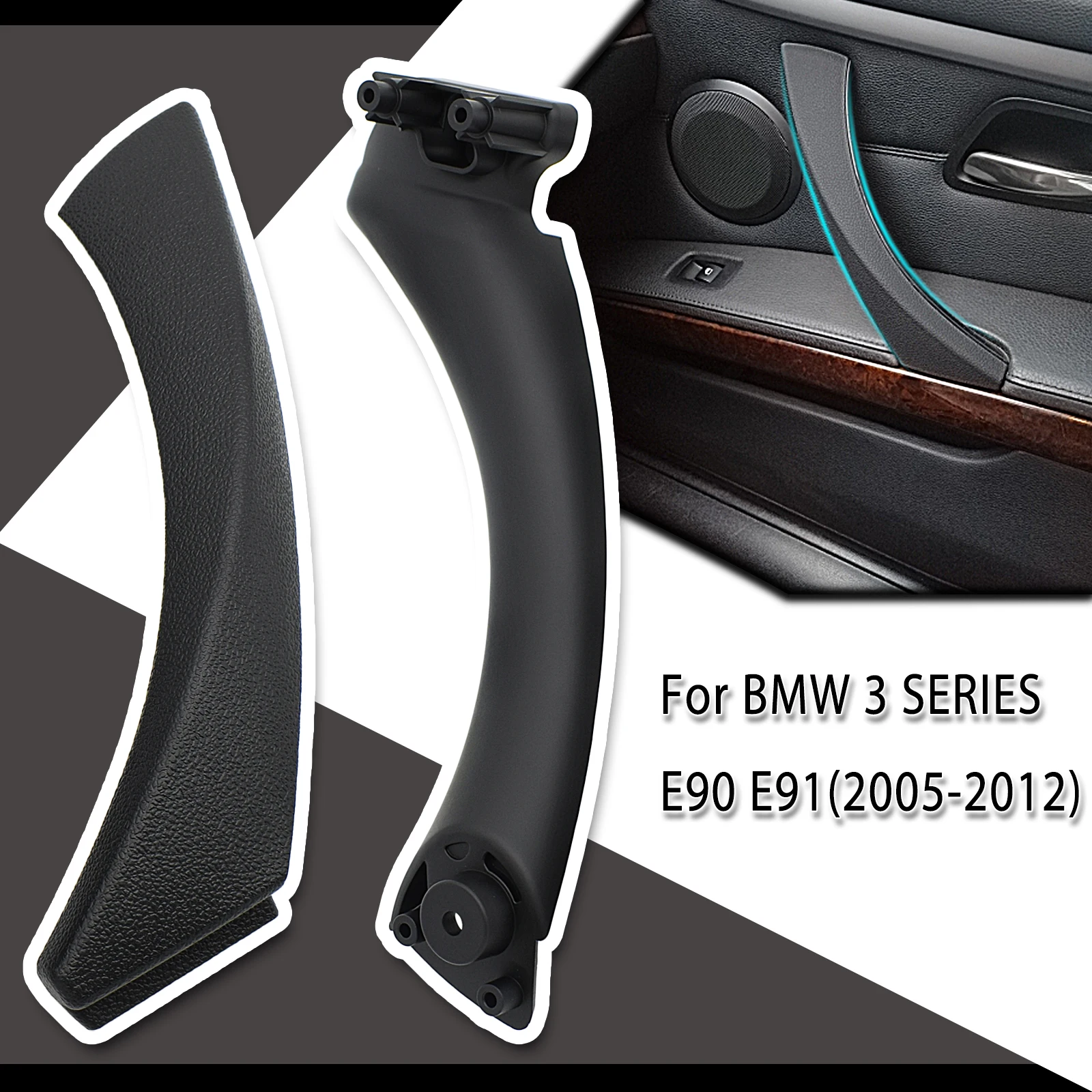 

Car Inner Handle Interior Door Panel Pull Trim Cover For BMW 3 Series E90 E91 316 318 320 325 328 330 335 Replacement Parts New
