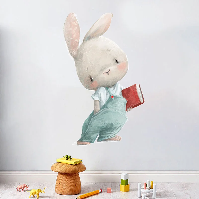 Книжки с кроликом настенные наклейки украшение для спальни гостиной кабинета |