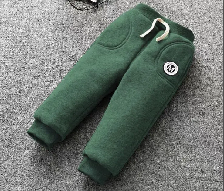 Зимние штаны для мальчиков и девочек хлопковые плотные теплые с рисунком