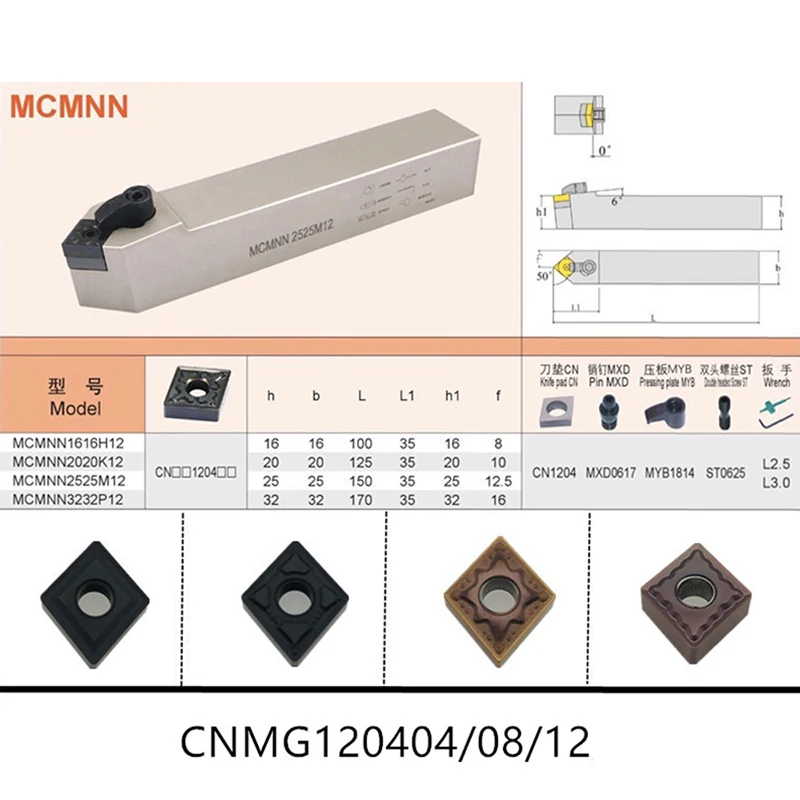 MCMNN держатель внешнего токарного инструмента MCMNN1616H12 MCMNN2020K12 MCMNN2525M12 станка с ЧПУ