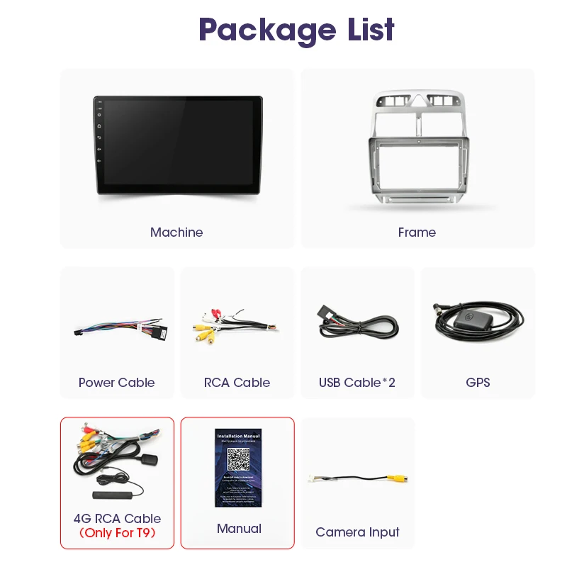 for peugeot 307 2002 2013 android 2 din car radio navigation multimedia 4g split screen mp5 dvd speaker stereo audio accessories free global shipping