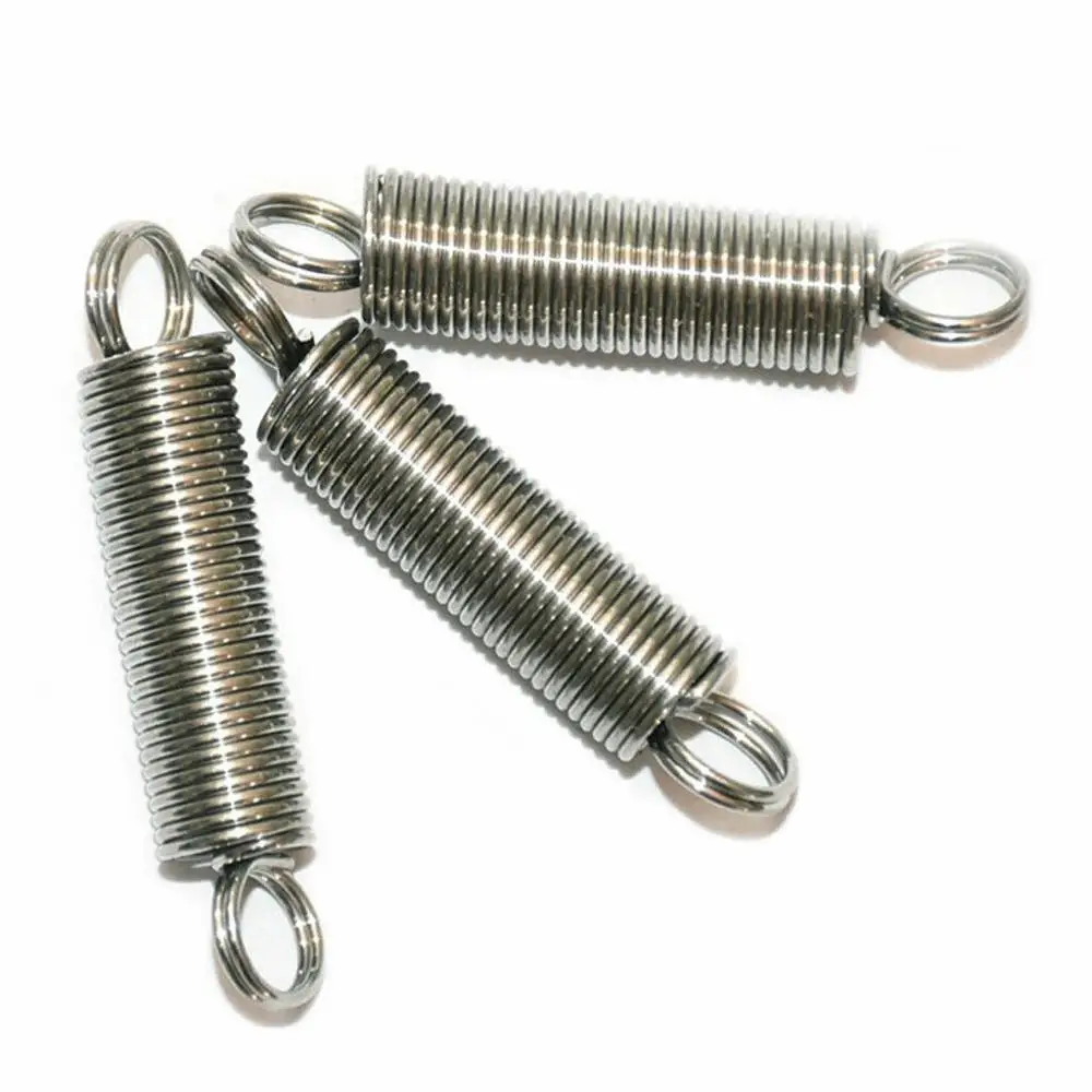 

5Pcs Dual Hook Small Expansion Tension Spring Hardware Accessories 304 Stainless Steel Wire Dia 1.2mm Outer Dia 8-12mm