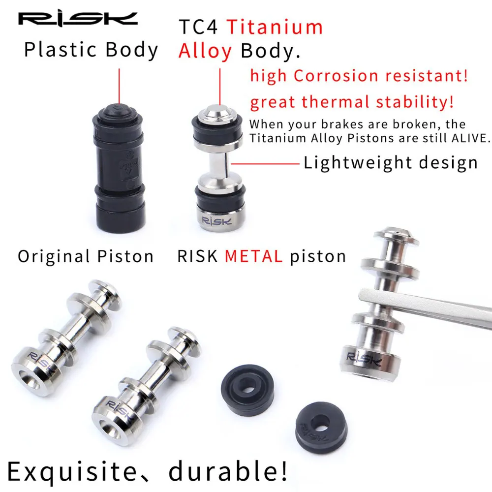 RISK Titanium Mountain Bicycle Brake Lever Piston For Shimano SLX XT M8000 M7000 M785 Disc Repair Part Bike | Спорт и развлечения