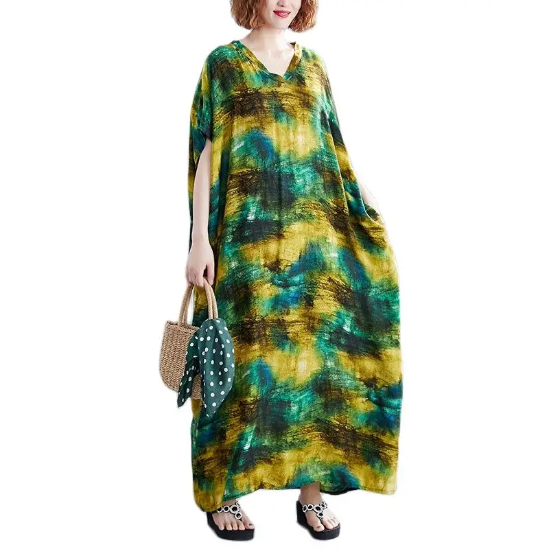 ARCSINX Boho женское платье размера плюс 4XL 5XL 6XL 7XL 8XL красивые Хлопковые Платья макси