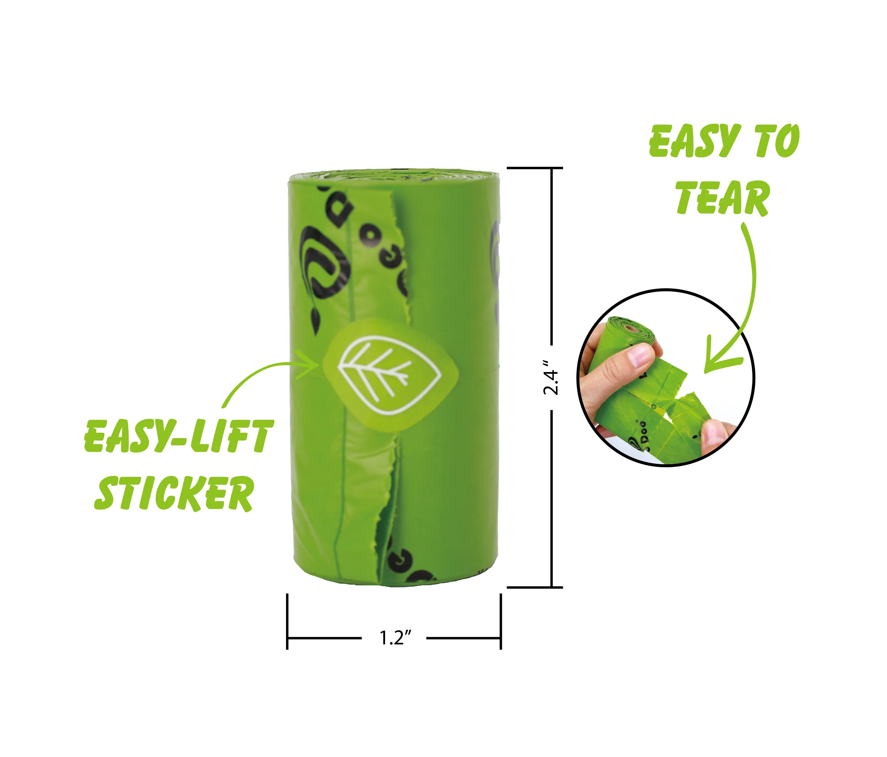 Dog Poop Bag with Handle Biodegradable Sakura Scented Thick Pet Waste Refills in Rolls Dispenser | Дом и сад