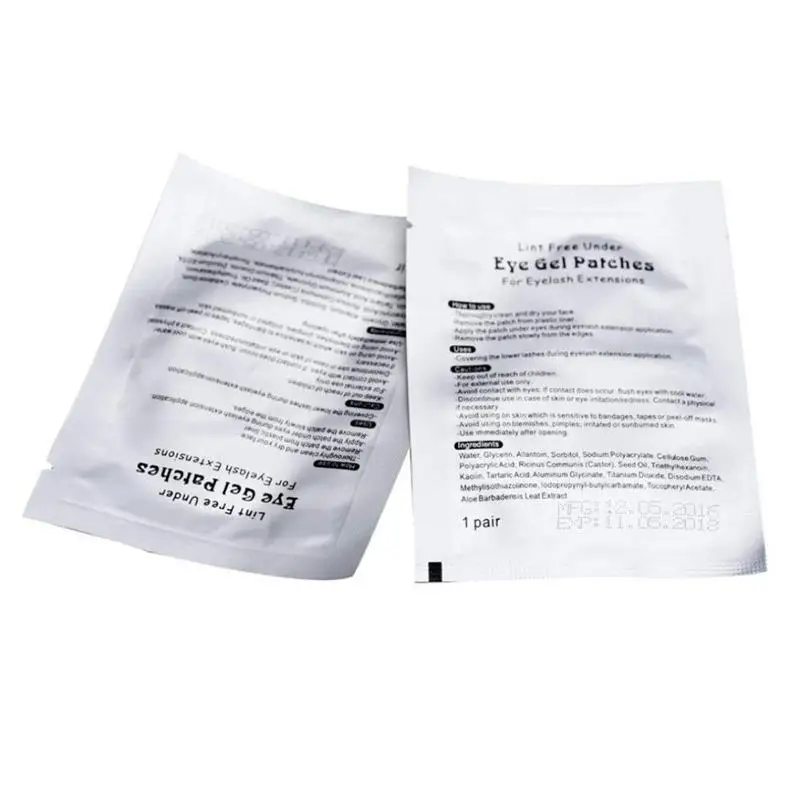 

50 pairs Eye protection Gel Eyelash Pad patch Lint individual Lashes Extension Eye Mask