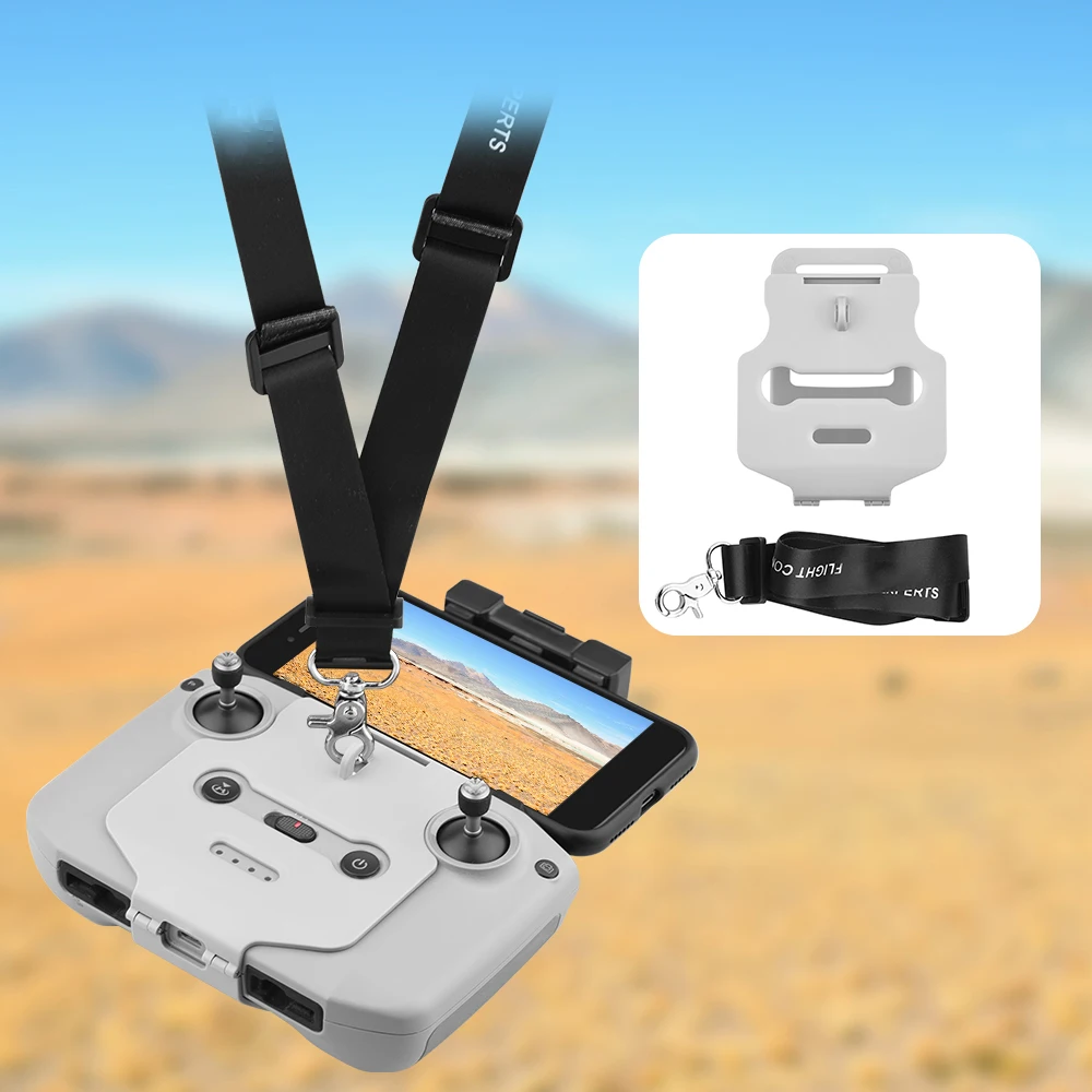 Крючок держатель для пульта дистанционного управления с ремешком DJI Mavic Air 2/Air 2S/Mini 2 регулируемый шейный