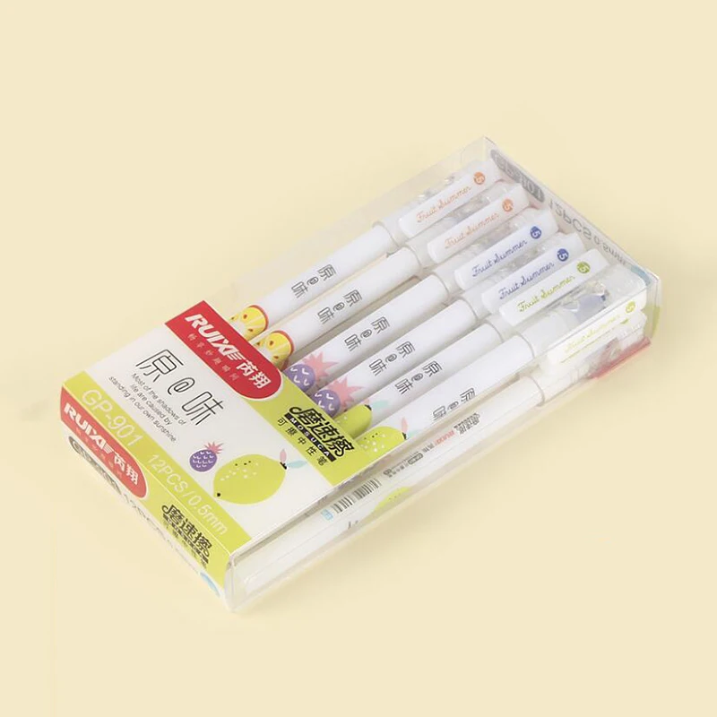Ручки гелевые стираемые 0 5 мм 12 шт./компл.|gel pen|gel ink pencute korean pens |