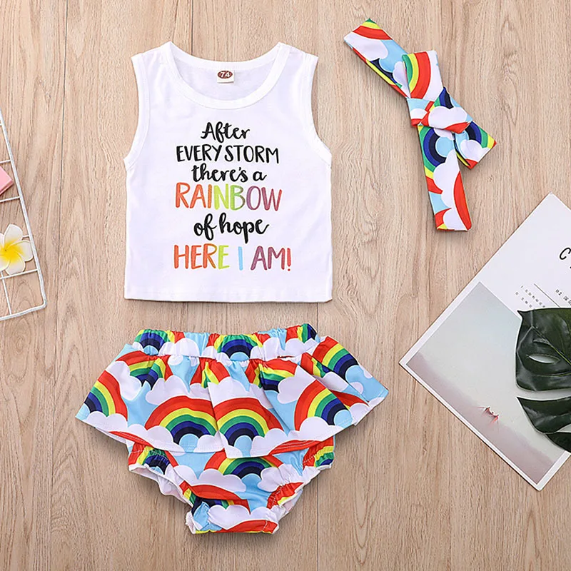 Эксклюзивная детская одежда комплект из 3 предметов для девочек Белый Топ без