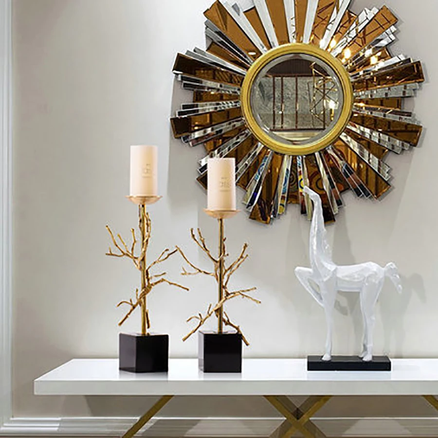 Европейские современные медные подсвечники светильник ильники Candele