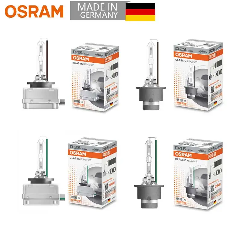 

Ксеноновые лампы OSRAM D1S D3S D2S D4S для автомобильных фар стандартный белый свет оригинальный HID 4200K 12V 35W (1 шт.)