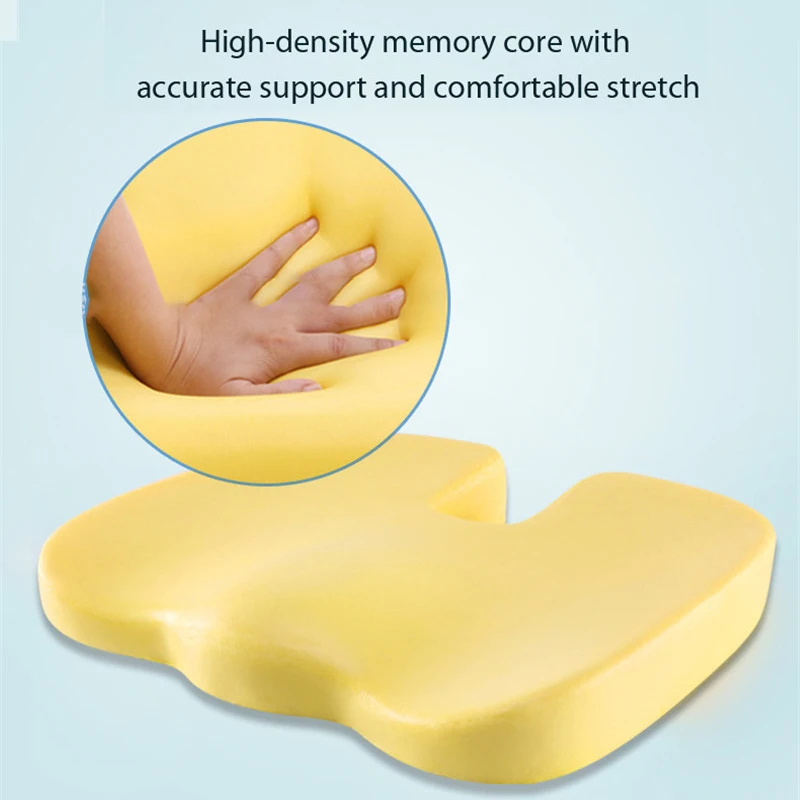 

U Shaped Travel Seat Cushion Coccyx Orthopedic Massage Chair Cushion Car Office Memory Foam Pillow Support Sciatica Pain Relief