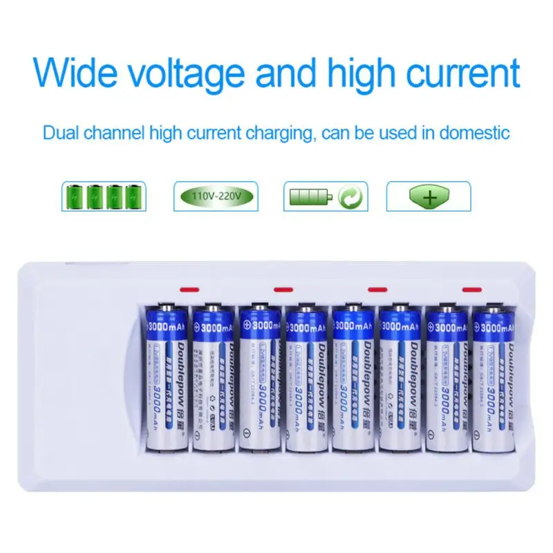 8 слотов зарядное устройство AA AAA 1 2 V перезаряжаемая батарея интеллектуальная
