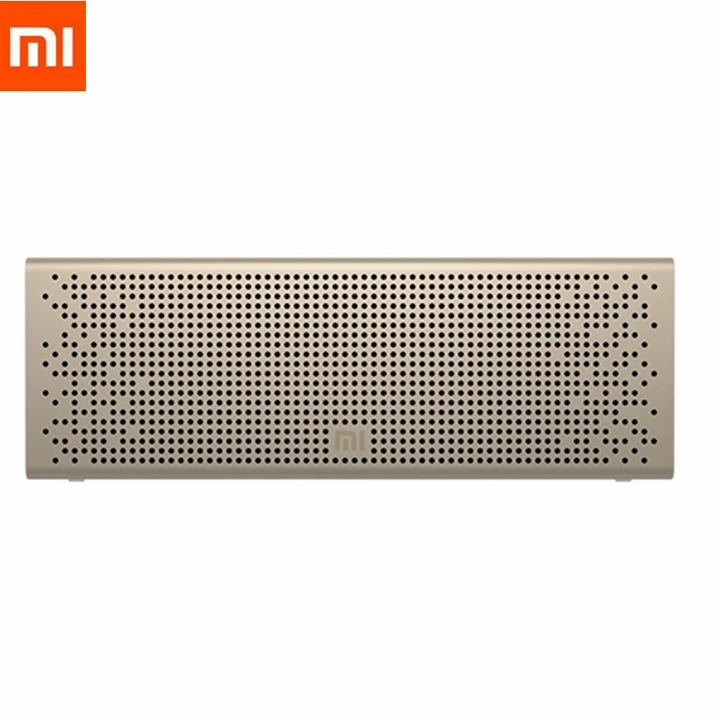 Золотой Xiaomi Bluetooth динамик Xiaoai версия Bluetooth 5,0 Беспроводной металлический стерео портативный ксиаоми квадратная коробка mp3-плеер - Цвет: Золотой