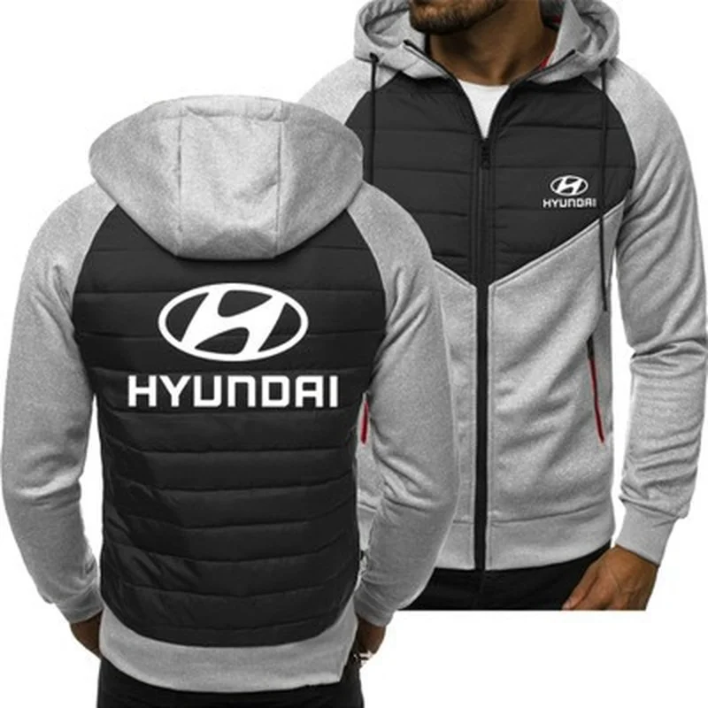

2021 New Men Hoodies Hyundai Car Logo Spring Autumn Jacket Casual Sweatshirt Long Sleeve Zipper Hoody clothes men hoodies