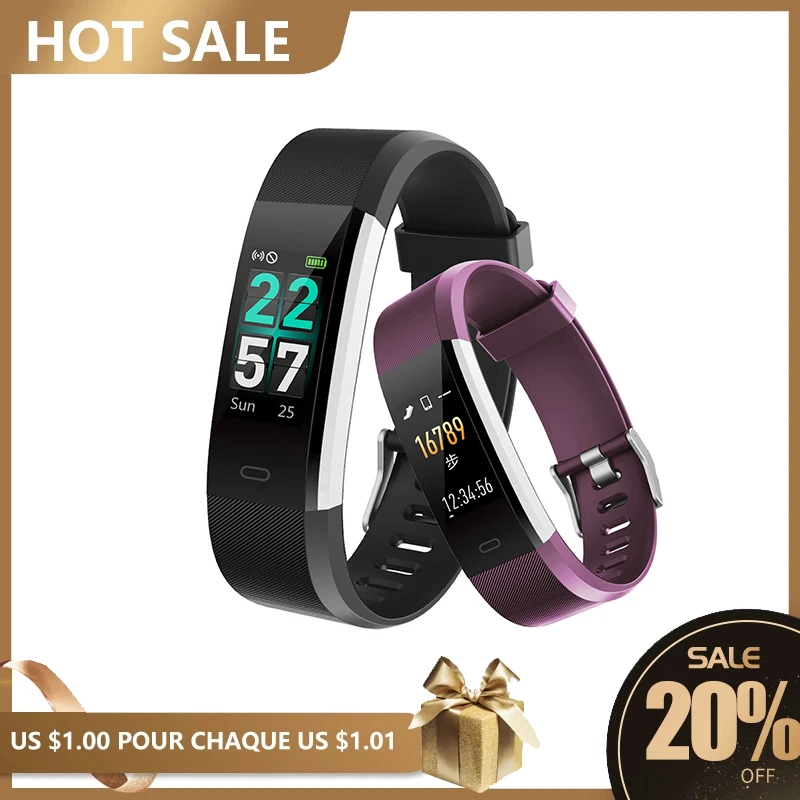 

XNCORN ID115 Smart Bracelet Pro Color Screen Heart Rate USB Direct Charge IP68 Waterproof Sports Pedometer Bracelet