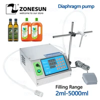 zonesun diaphragm pump small bottle filler semi automatic ink juice water beverage oil perfume vial liquid filling machine