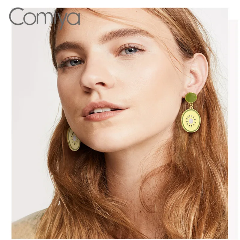 Серьги-подвески женские Comiya из цинкового сплава длинные золотого цвета кулон в