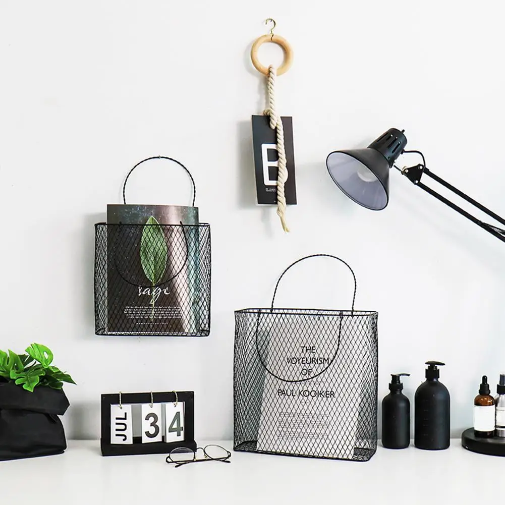 Новая высококачественная корзина для хранения кованого железа в винтажном стиле