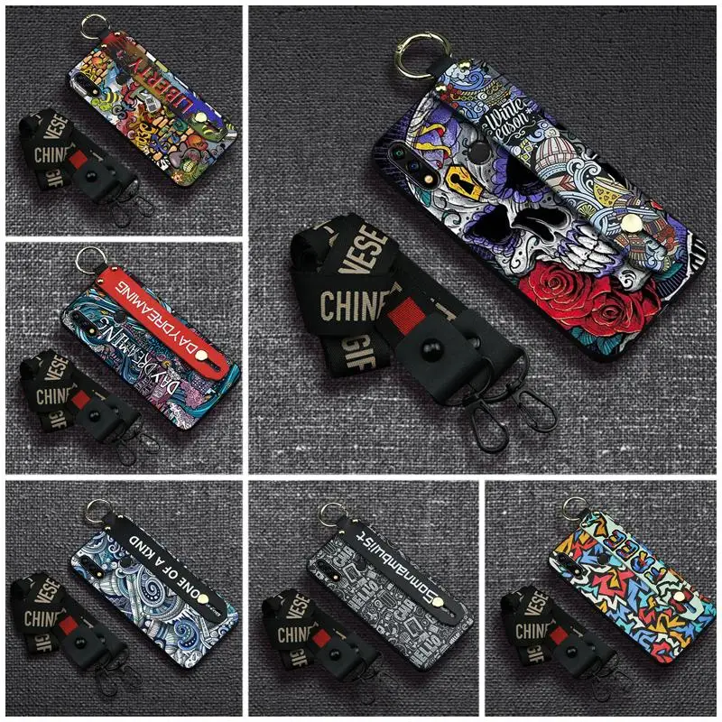 Задняя крышка Lanyard чехол для телефона TP Link Neffos X20 TPU мягкий подставка силиконовая