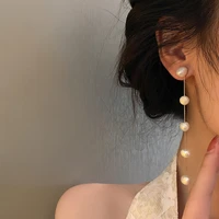 long tassel pearl earrings female fashion temperament charm exquisite elegant jewelry gift