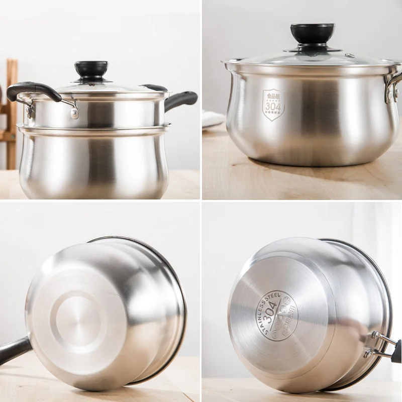 Кастрюля для супа из нержавеющей стали горшок молока антипригарный детского