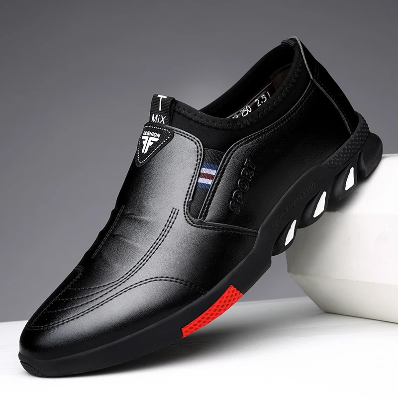 Leather Shoes Men's Leather Spring 2021 New Men's Business Casual Soft-Soled Non-Slip Breathable All-Match Footwear