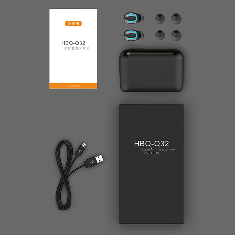 Беспроводные HBQ-Q32 наушники kebidu TWS с Bluetooth 5 0 спортивные стереонаушники гарнитура
