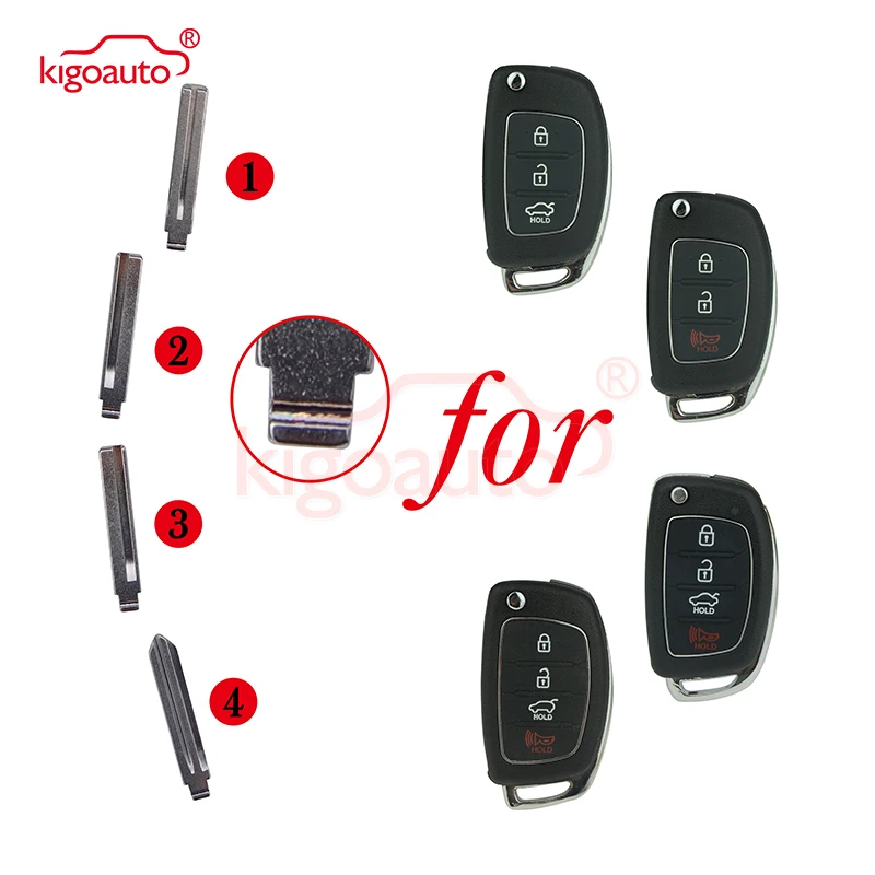 Kigoauto 81996 2W001 5 шт. откидной ключ № 1 #2 #3 #4 HY18R HYN14R для Hyundai Sonata Santa Fe 2013 2014 2015 2016|Ключ от