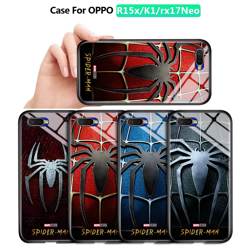 Для OPPO R15X K1 rx17 neo Marvel Мстители Человек-паук Логотип в виде паука чехол