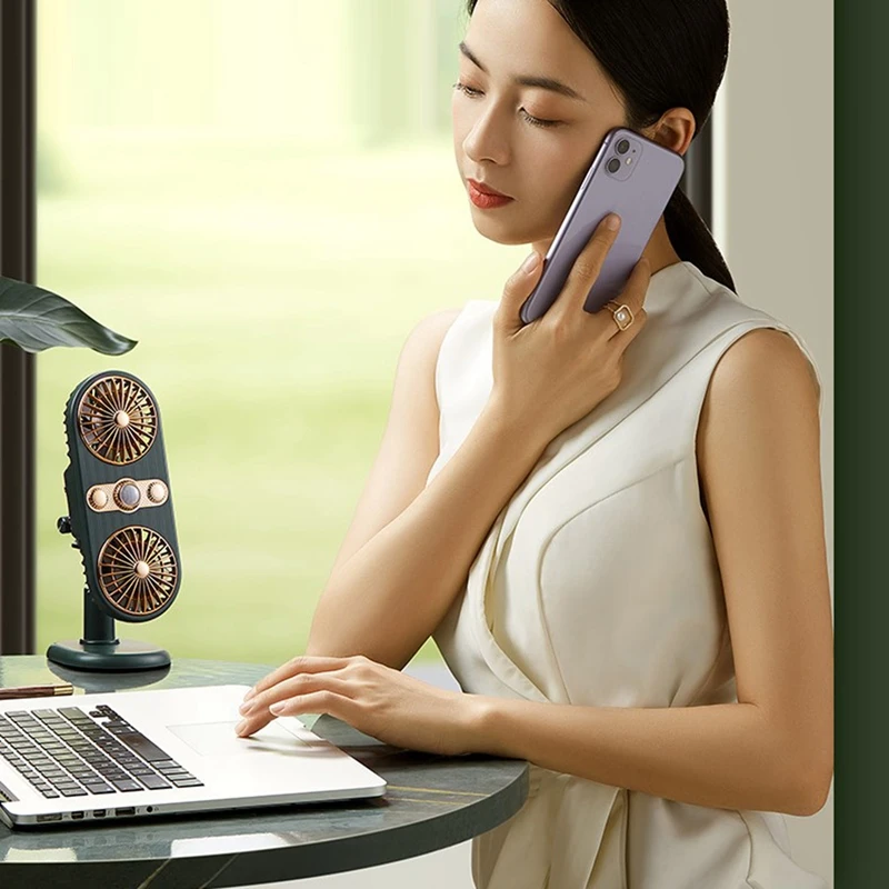 

Air Conditioning Fan Multifunctional Desktop Silent Air Cooler with Clip Home Office Portable USB Air Cooling Fan