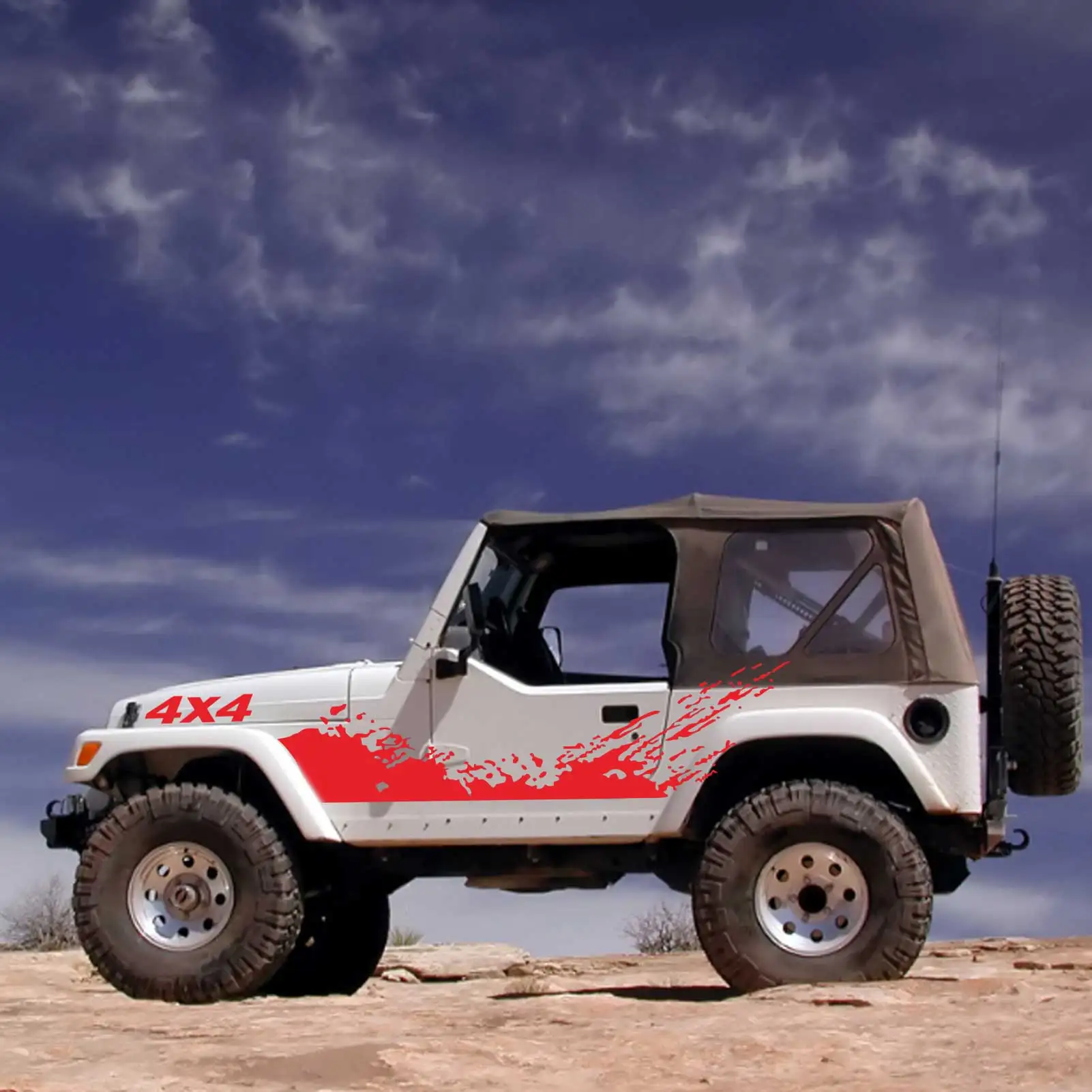 190 см автомобильный боковой корпус Декор Светоотражающие Стикеры 4x4 внедорожных