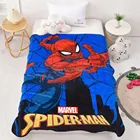 Диснеевских мультфильмов синий красный принт Человека-паука одеяло для мальчиков Детский подарок на кроватьдиван летние Throws150x200cm