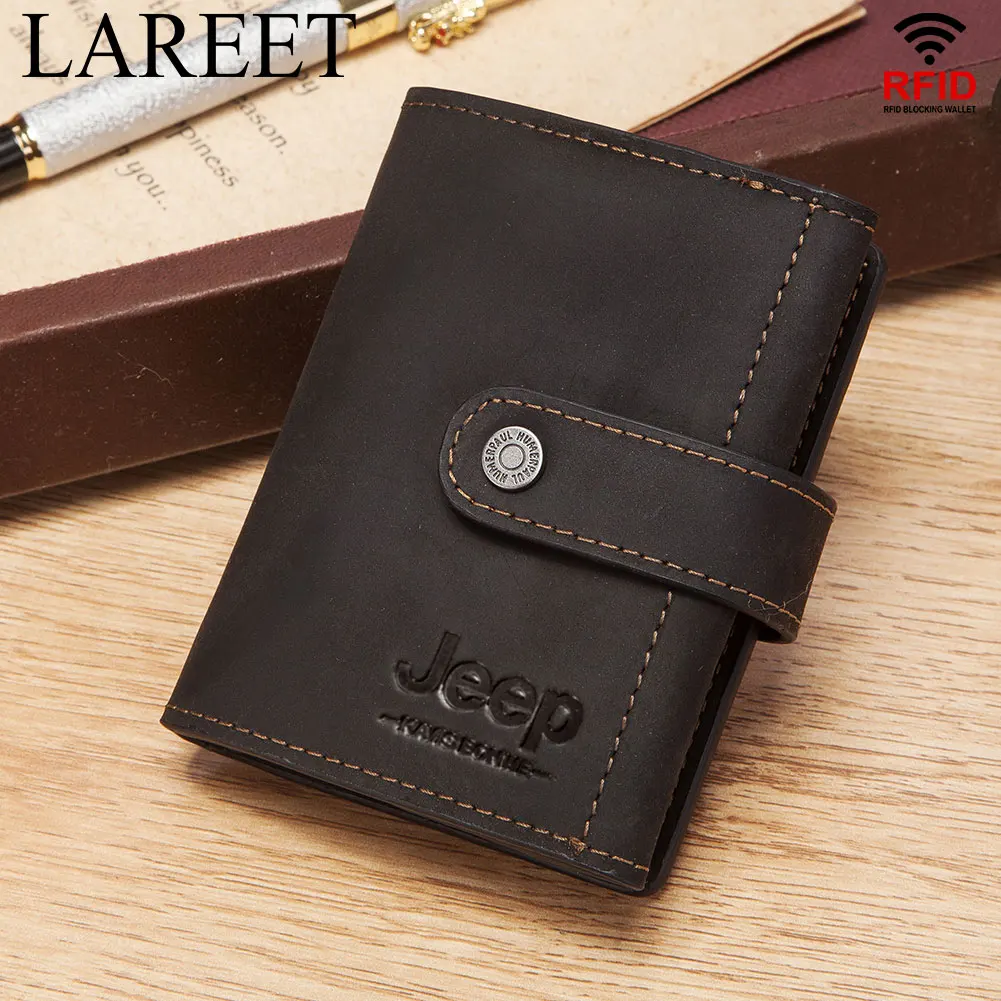 Travel Coin Bag Genuine Leather Credit Credential Card Holder Case Hasp Zipper Purse Slim Male Walet Luxury Short Men Wallets