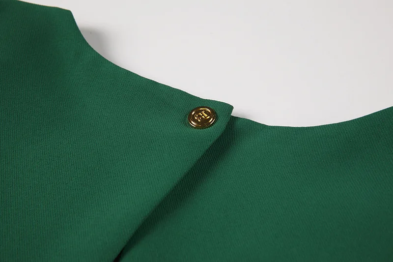 

2021 Autumn Green Jumpsuit Green Overalls High Waist Fashion Design Loose Straight Leg Wide Leg Green Strap Pants For Women