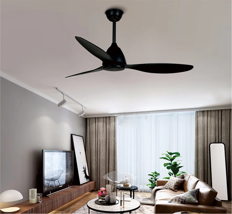 Nordic ceiling fan luxury restaurant home ceiling fan American-style simple household ceiling fan without light AC 220V 52 inch