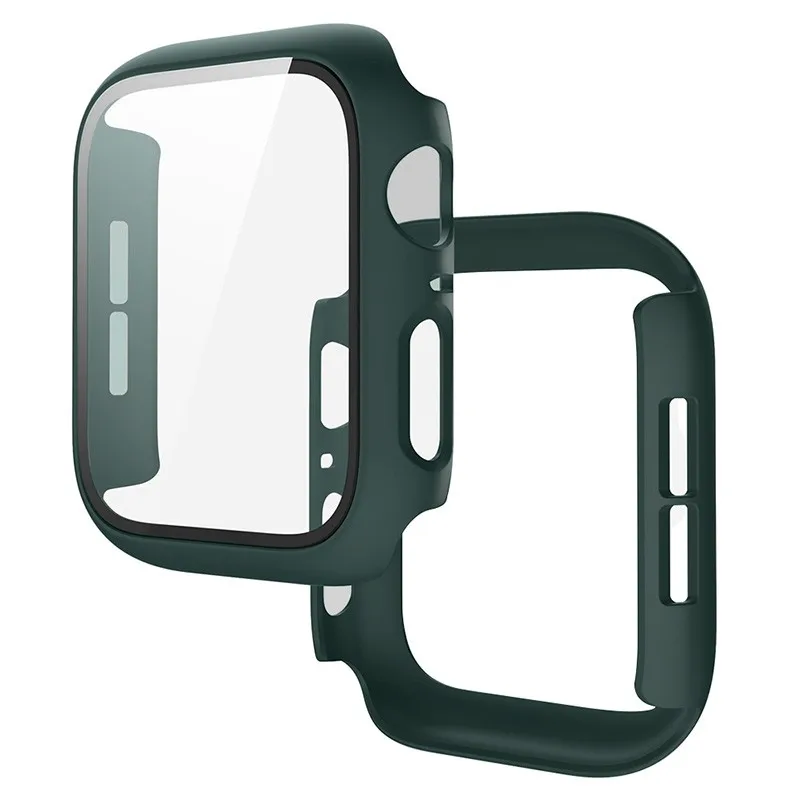 Чехол + стекло для Apple watch Series 5 3 4 6 SE бампер защита экрана чехол Watch 44 мм 40 iWatch 42 38