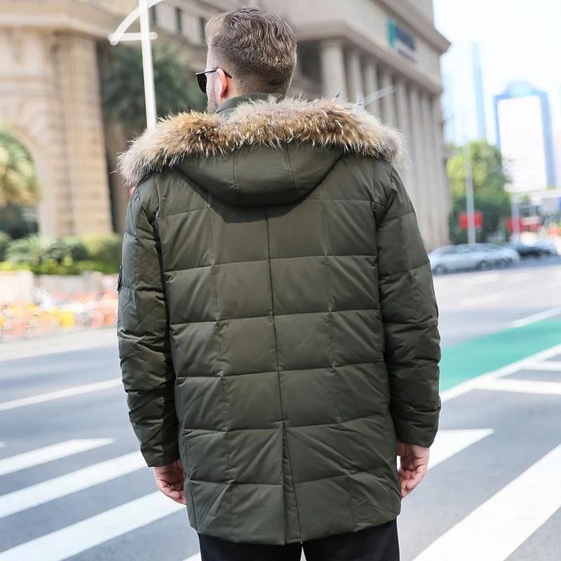 Очень большой белый утиный пух мужская куртка 175 кг размера плюс 9XL 10XL 11XL 12XL обхват