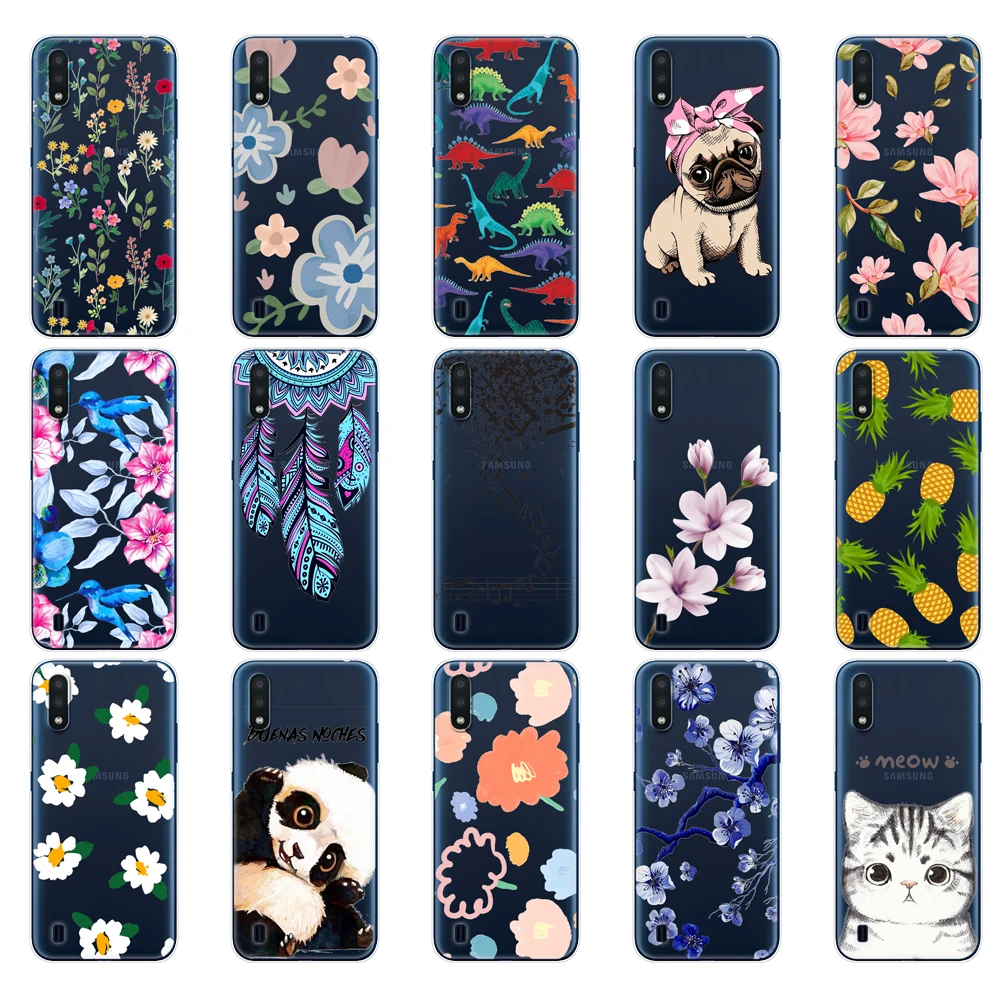 Чехол для Samsung M01 Мягкая силиконовая задняя крышка из ТПУ телефона Galaxy M 01 m015