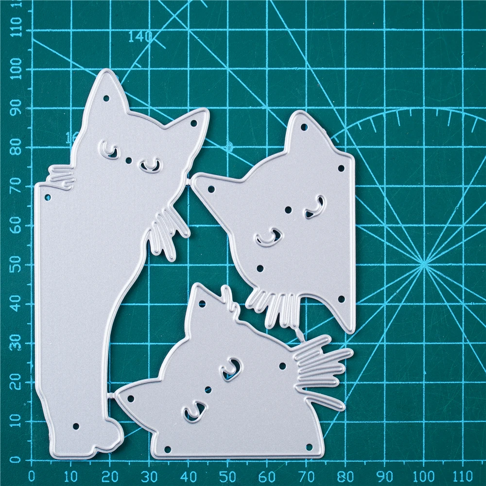 

Cute Probe Cat Set Scrapbooking Paper Die Cut Stencils Metal Craft Cutting Dies Embossing For Crads Making 2021